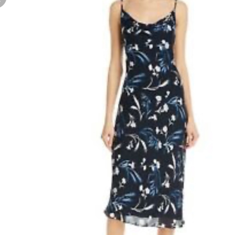 Joie silk blue and white floral printed dress